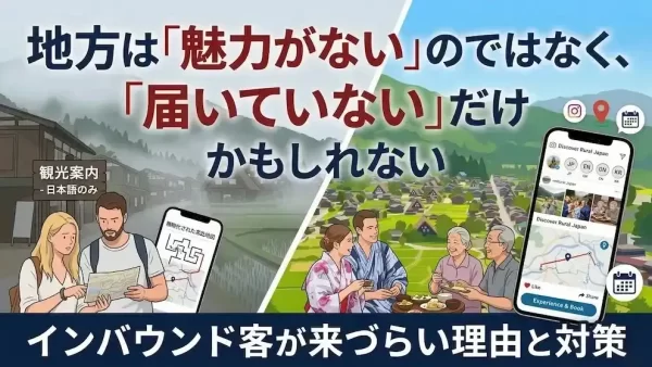 地方にインバウンド観光客が来づらい理由と対策