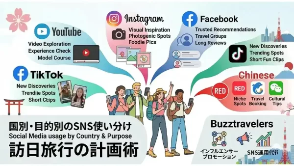 訪日外国人の日本旅行の計画！SNSをどのように使い分けている？